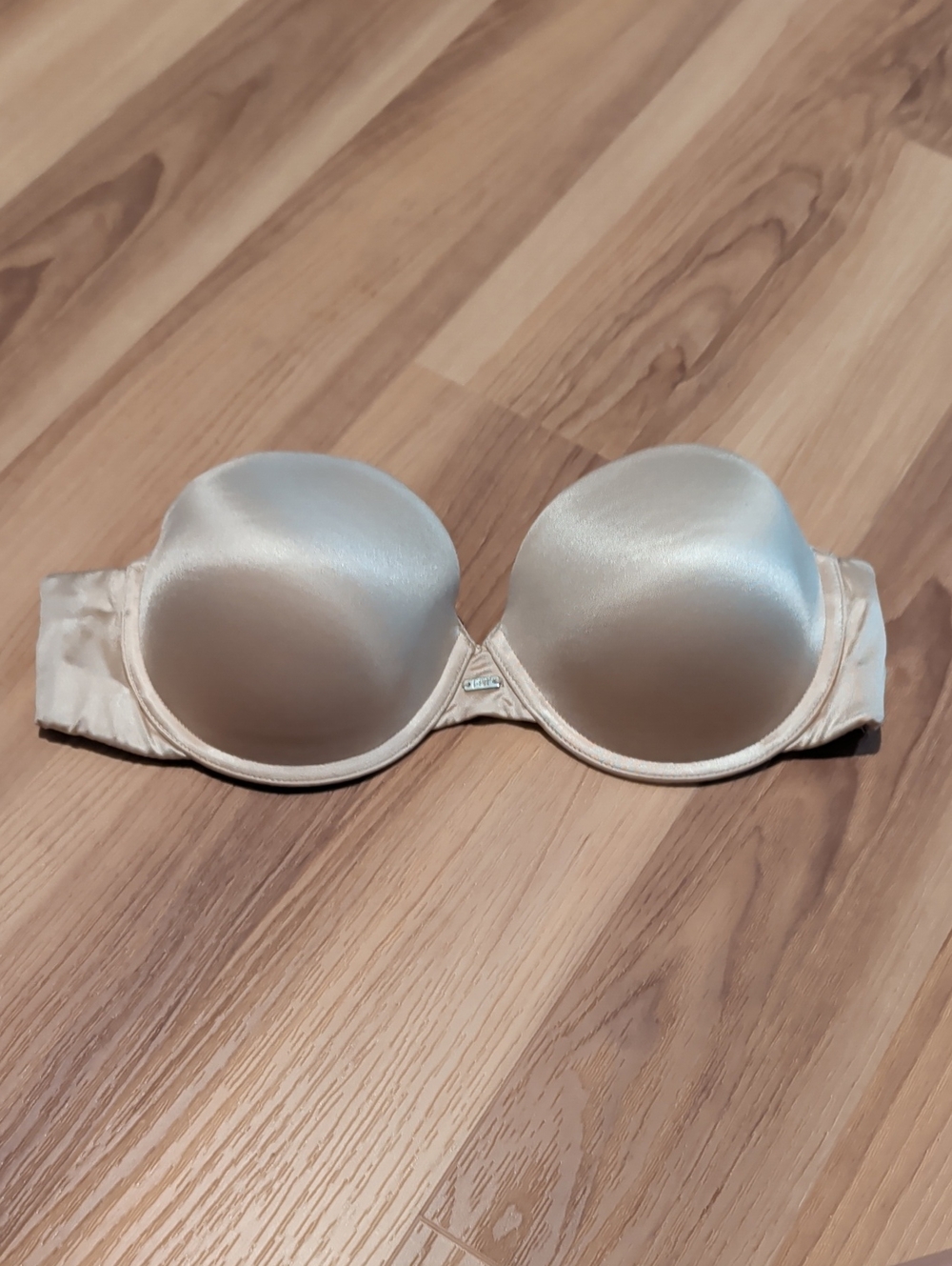 Maidenform Satin Strapless Bandeau Bra - Beige